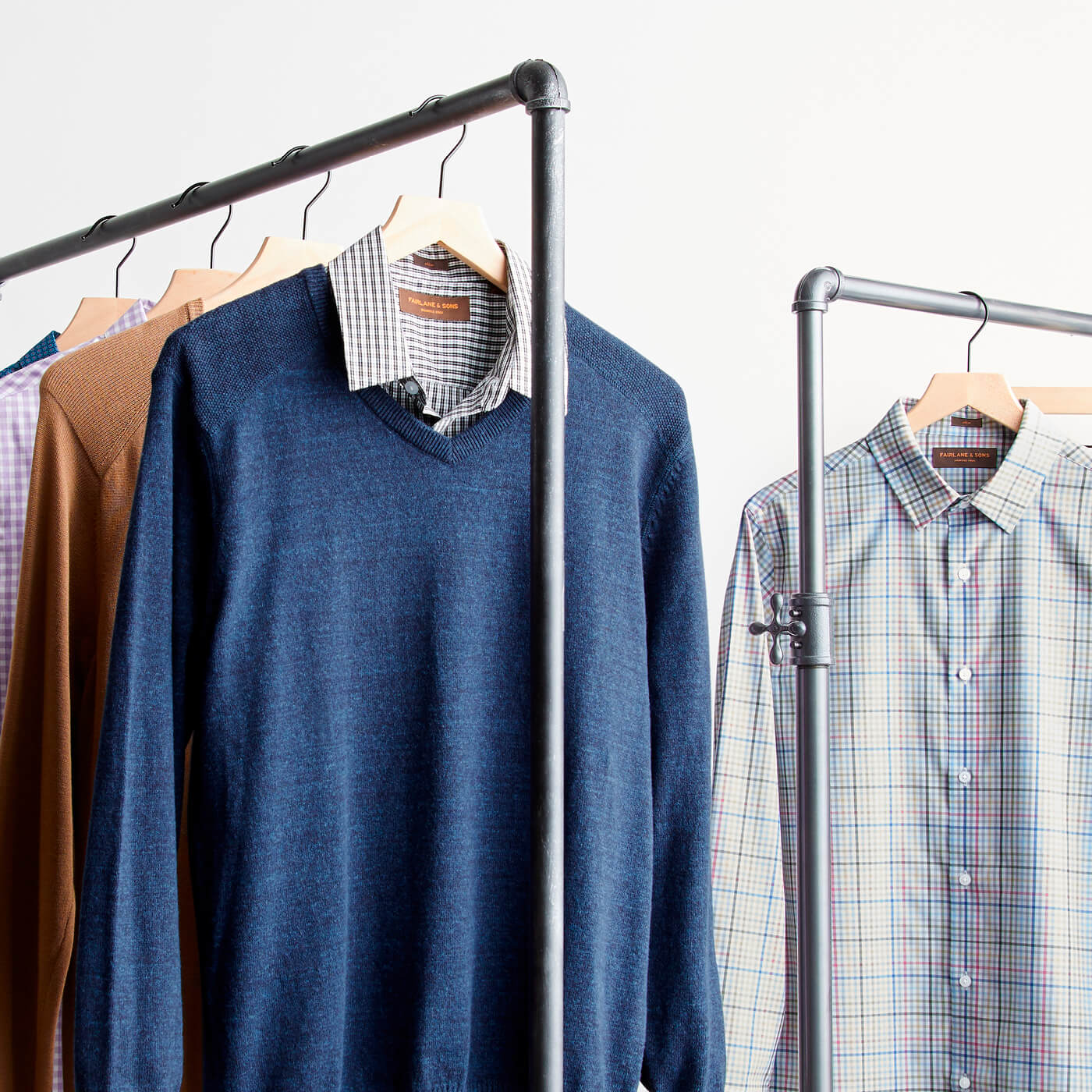 how to wear a sweater over a collared shirt