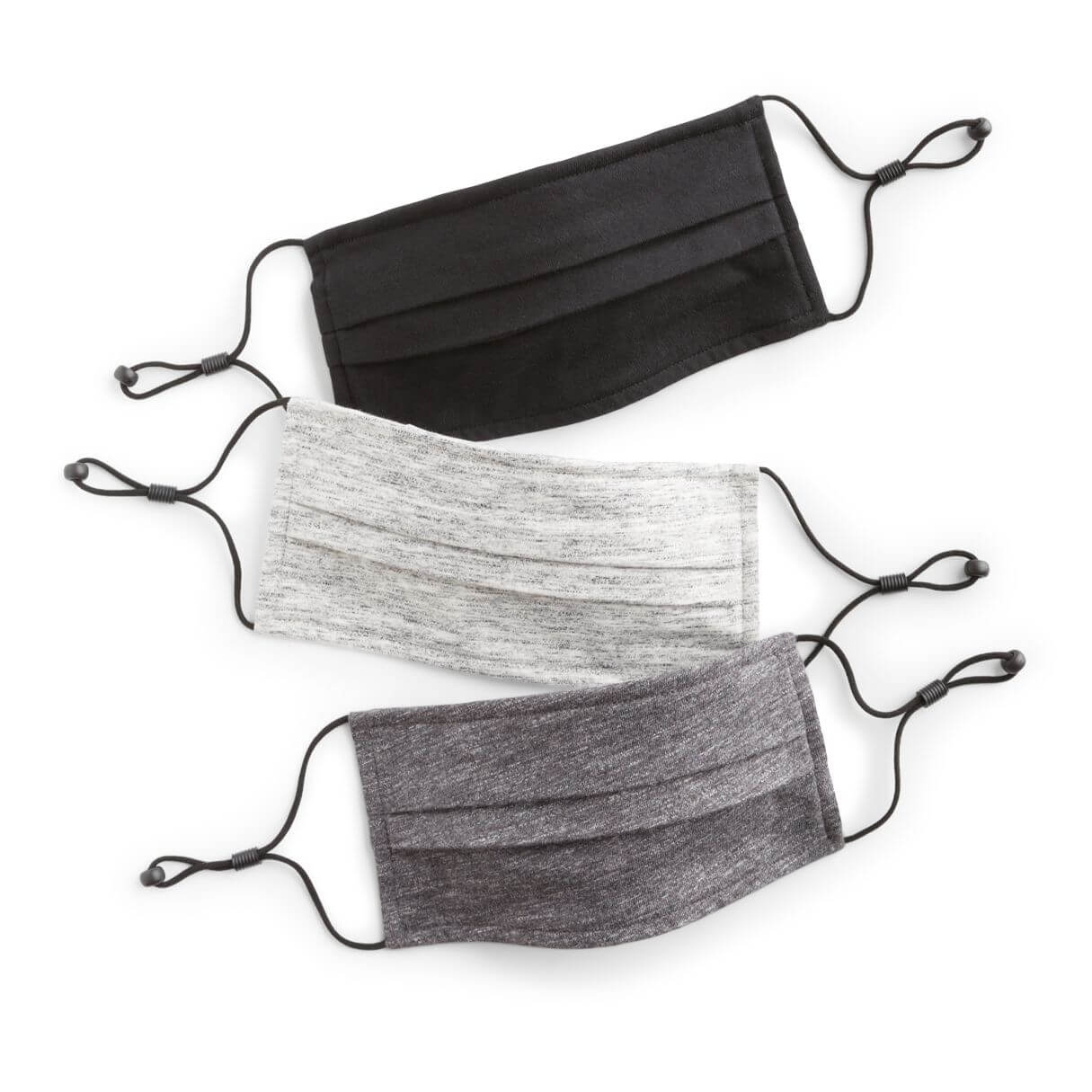 Stitch Fix Men’s masks set of three in black, light grey and dark grey.