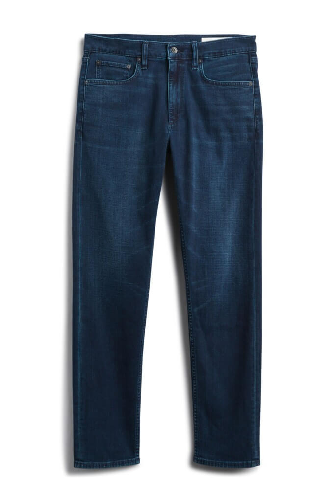 Stitch Fix Men’s dark blue slim-fit jeans.
