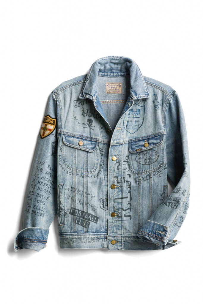 Stitch Fix men’s distressed blue jean jacket.