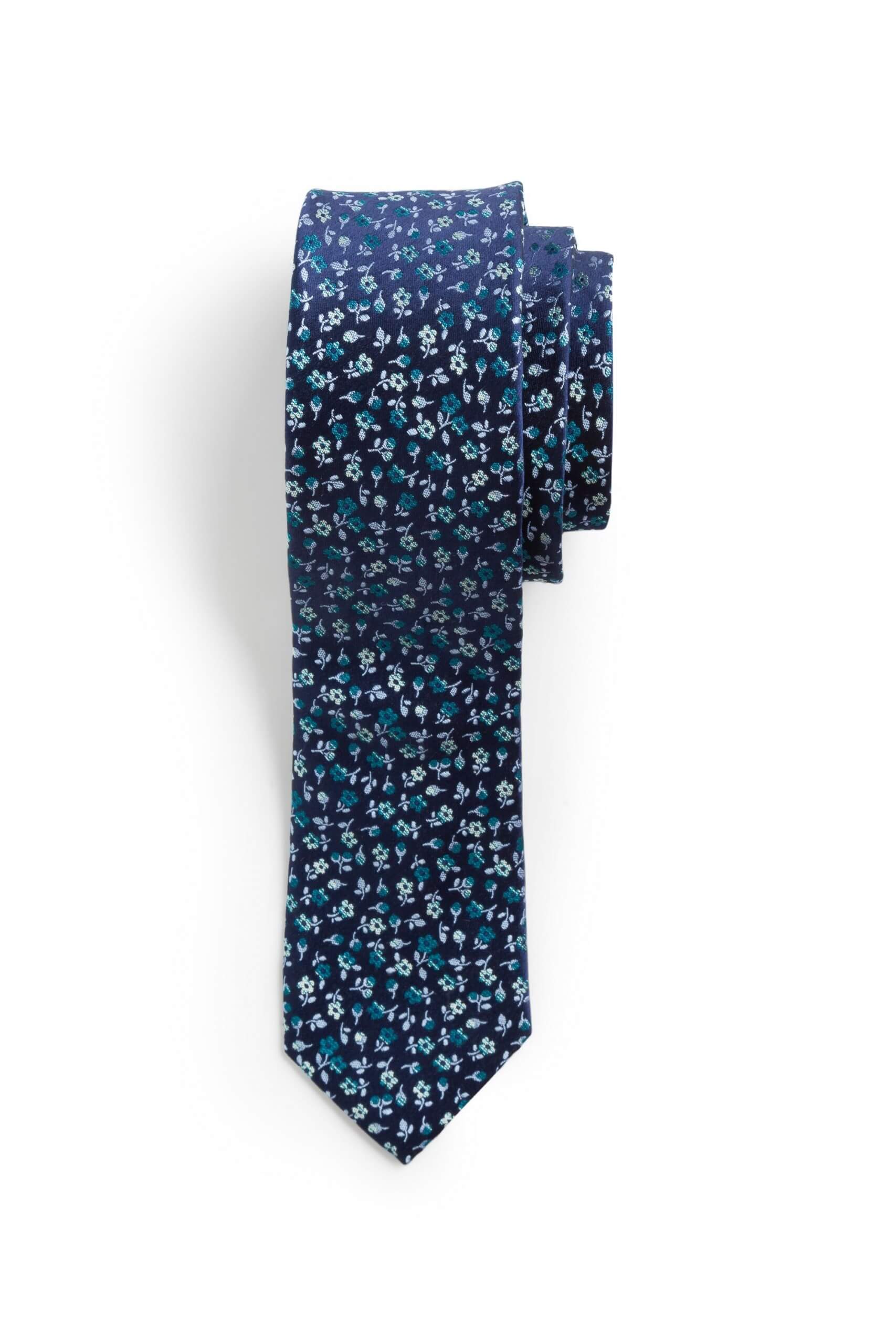 Stitch Fix men’s navy and light blue micro-floral printed tie.