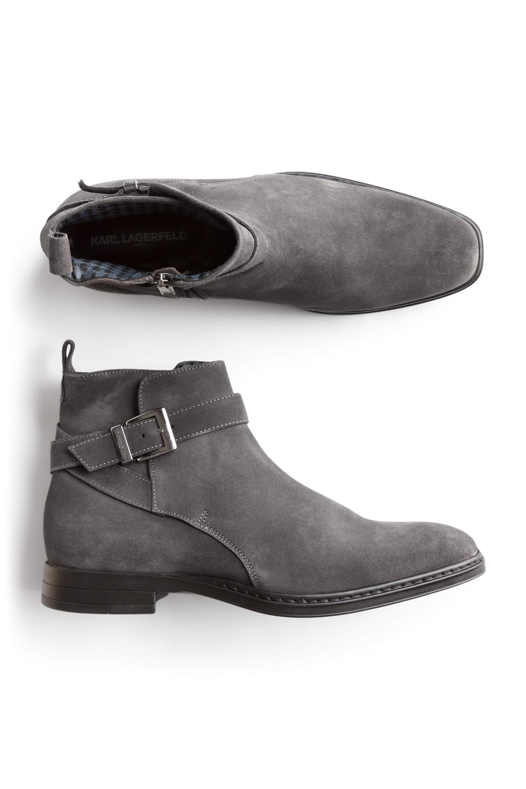 Mens grey dress boots sale