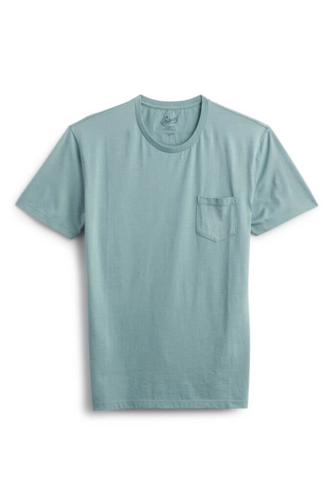 Stitch Fix men’s light green short-sleeve knit T-shirt.
