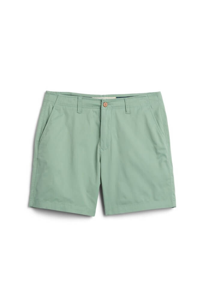Stitch Fix men’s light green chino shorts.
