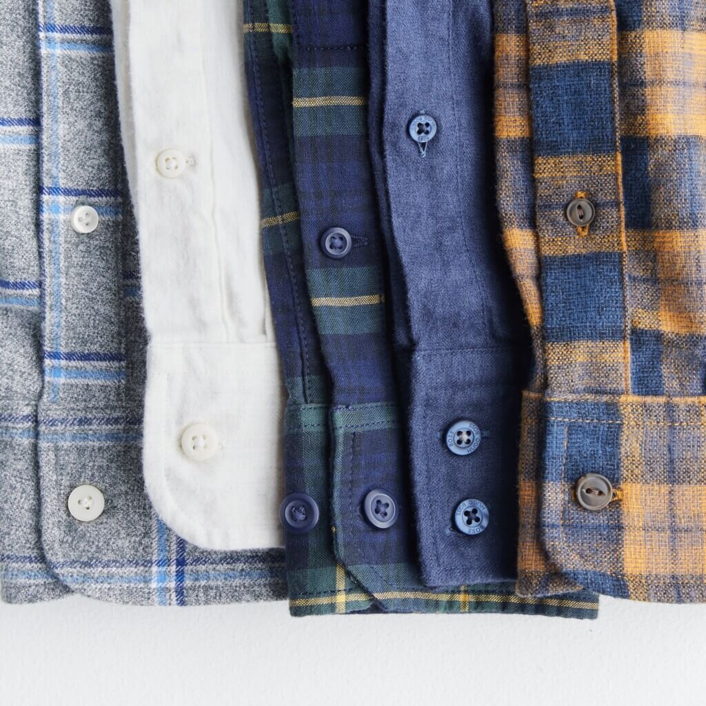 Stitch Fix men’s assorted plaid flannel sleeves.