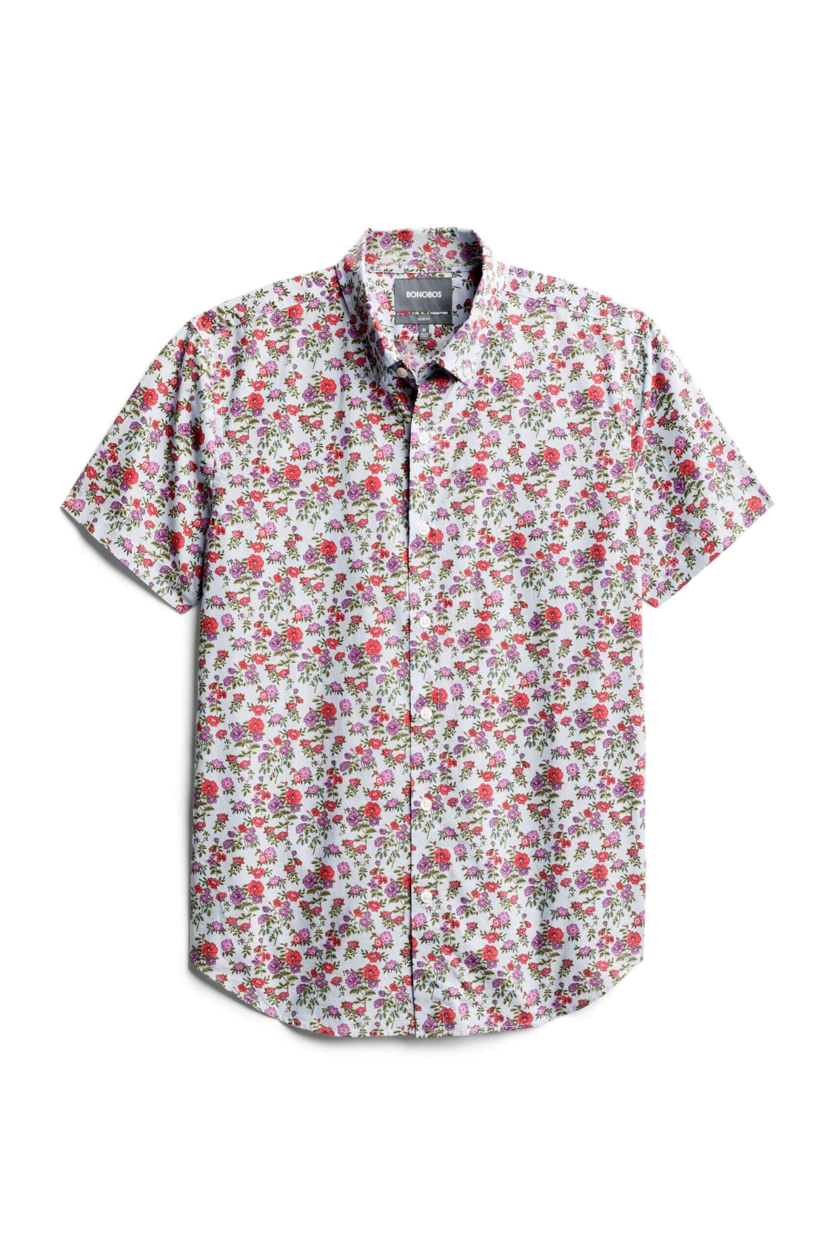 Stitch Fix men’s floral print short-sleeve button-up shirt.