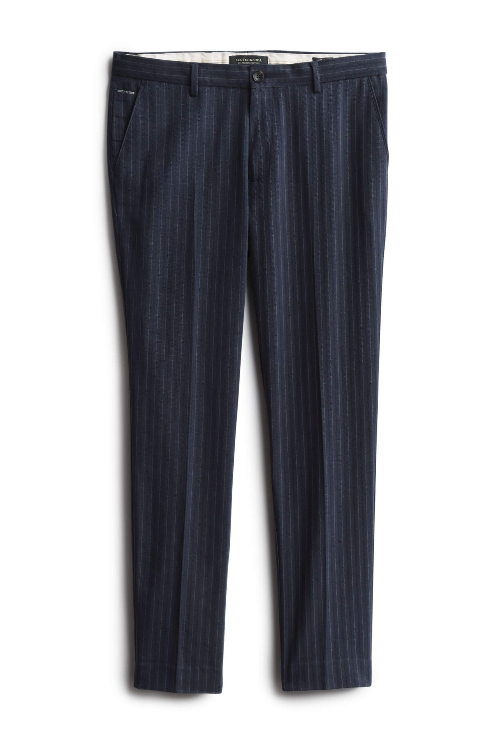 Stitch Fix men’s navy striped dress pants.