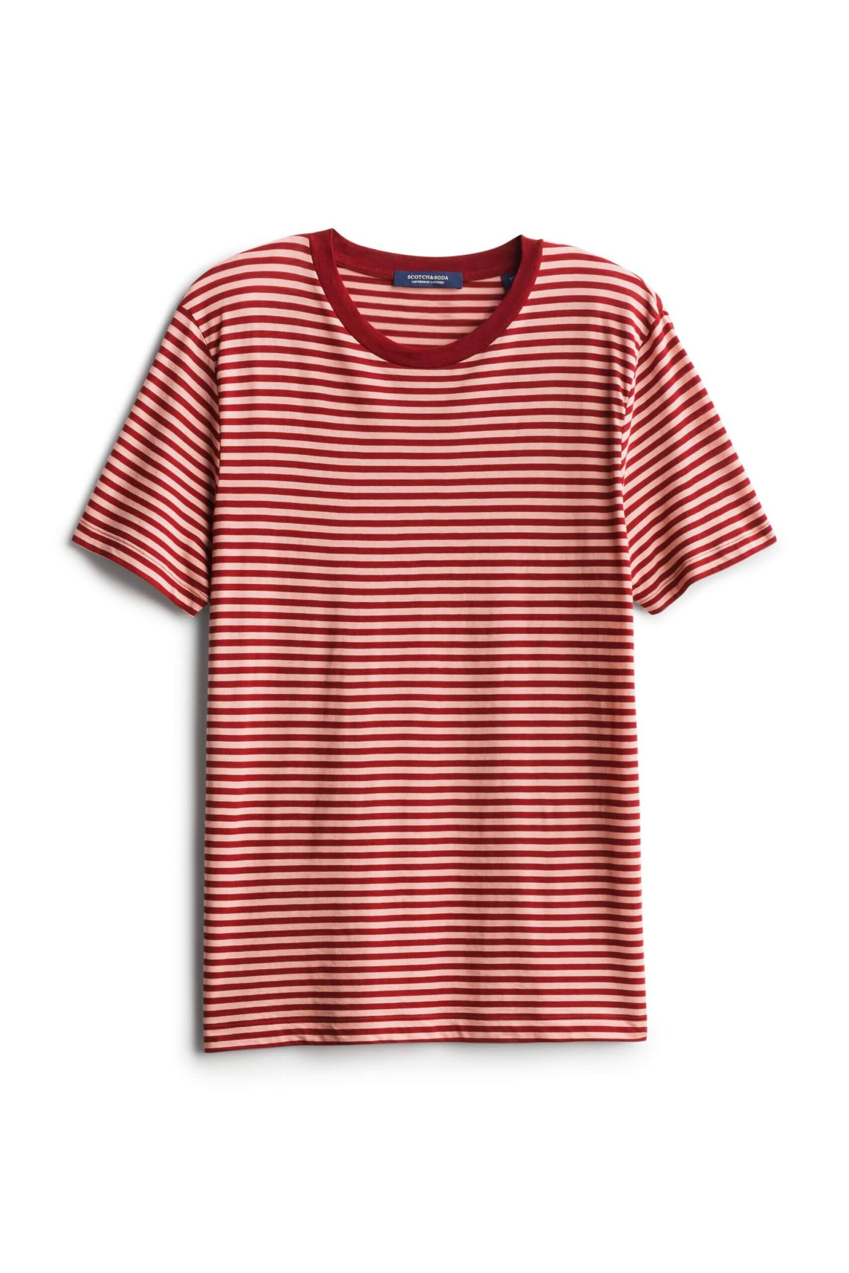Stitch Fix men’s red and white striped short-sleeve T-shirt.