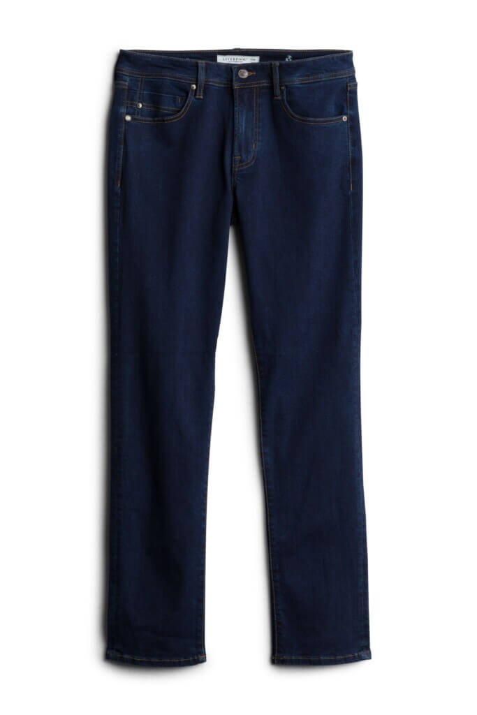Stitch Fix men’s dark blue straight-fit jeans.