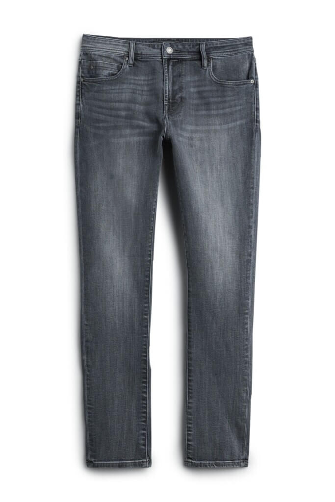 Stitch Fix men’s dark grey straight-fit jeans.