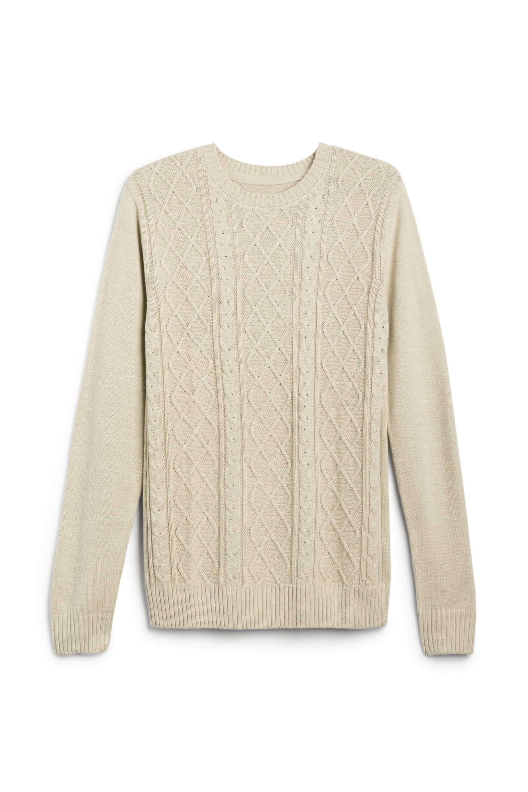 Stitch Fix men’s off-white cable-knit sweater.