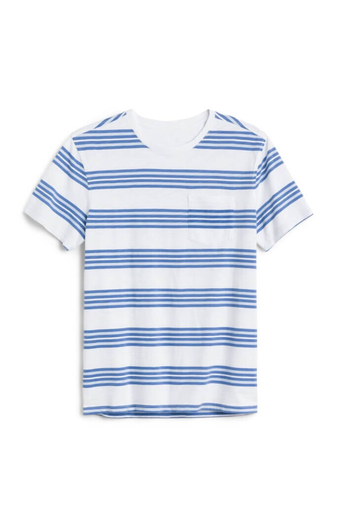 Stitch Fix men’s blue and white striped T-shirt.