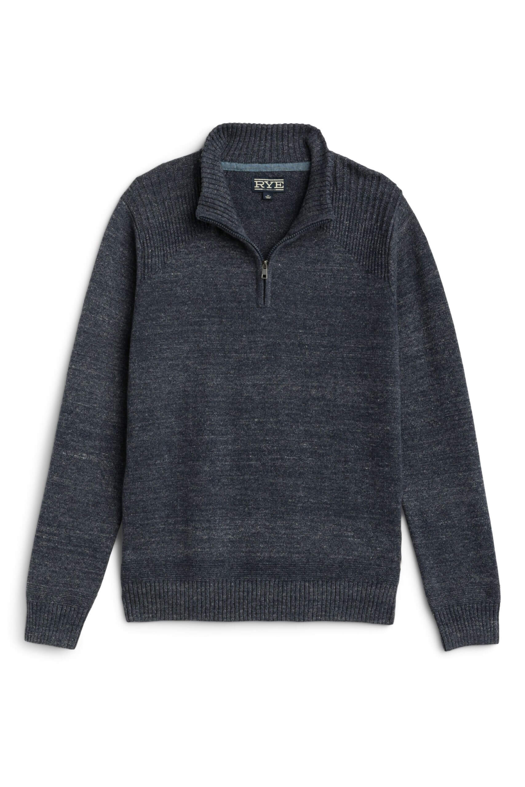 Stitch Fix men’s dark grey quarter zip sweater.
