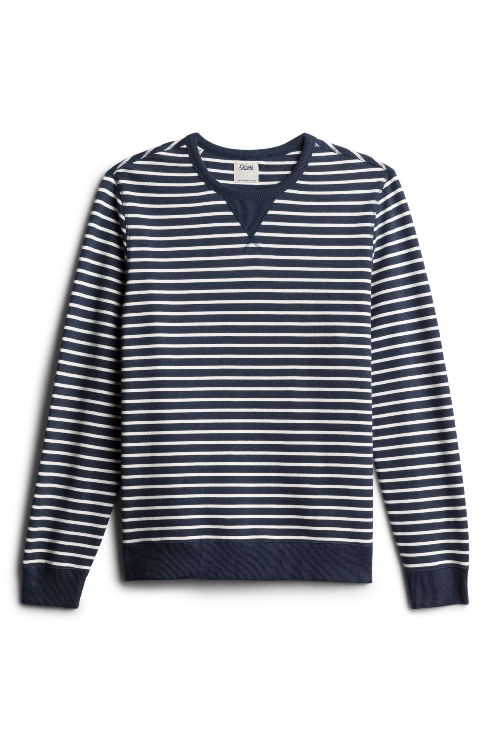 Stitch Fix men’s navy and white horizontal striped sweater.