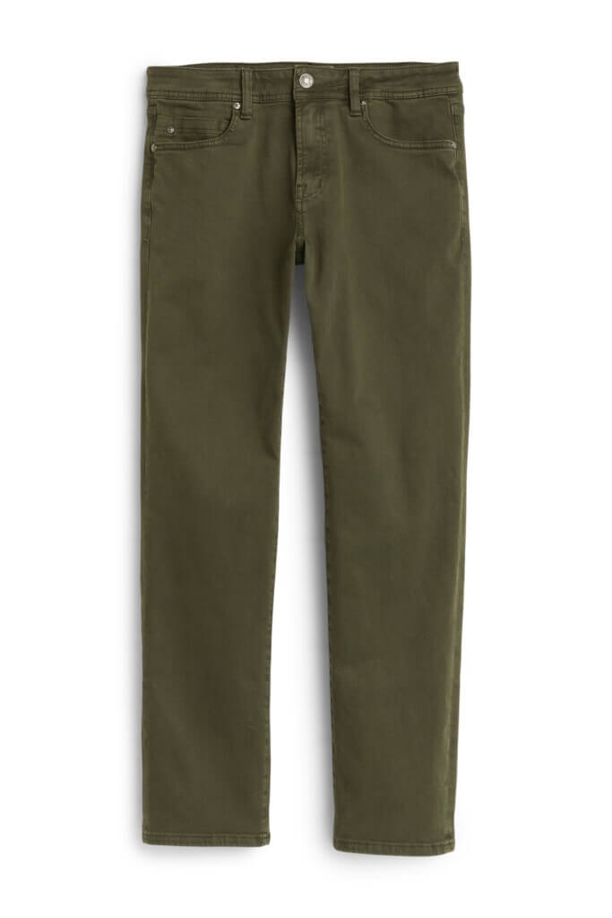Stitch Fix men's olive green jeans.