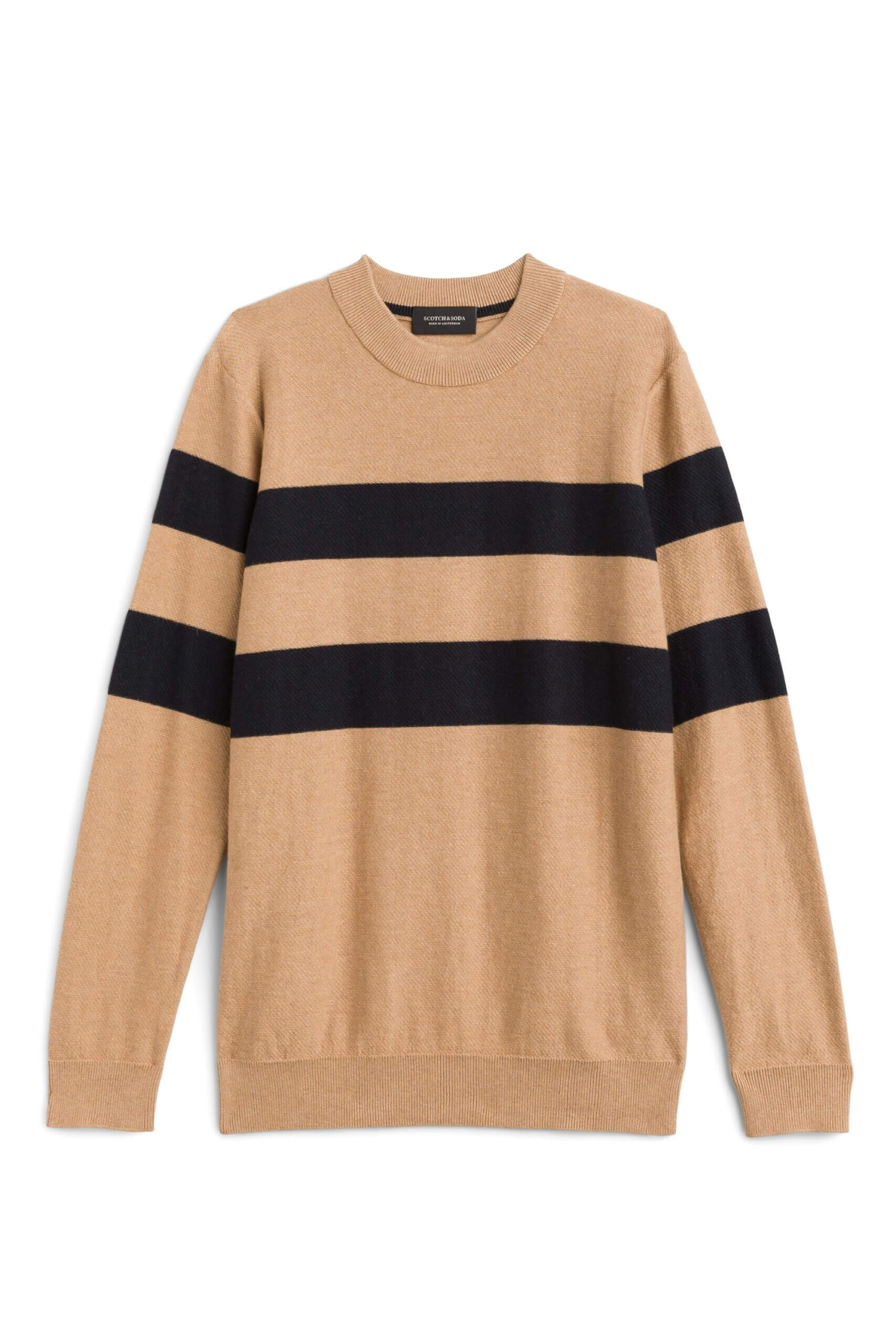 Stitch Fix men's brown and black striped sweater.