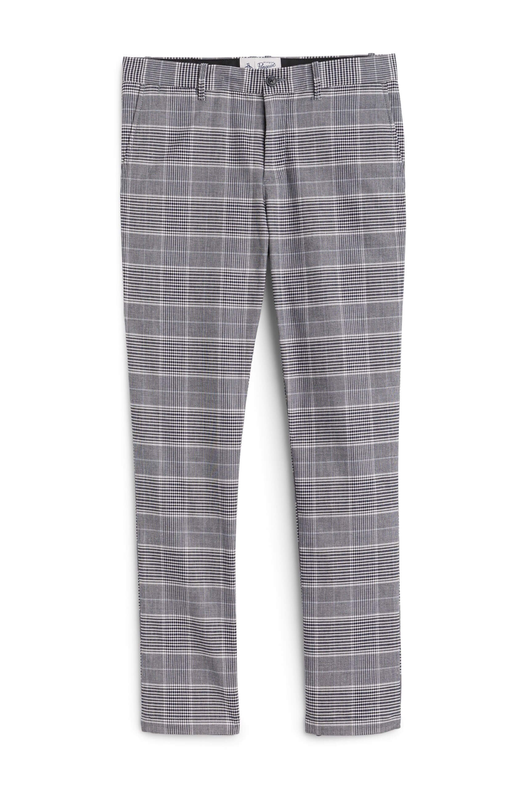 Stitch Fix men's black and white plaid pants.