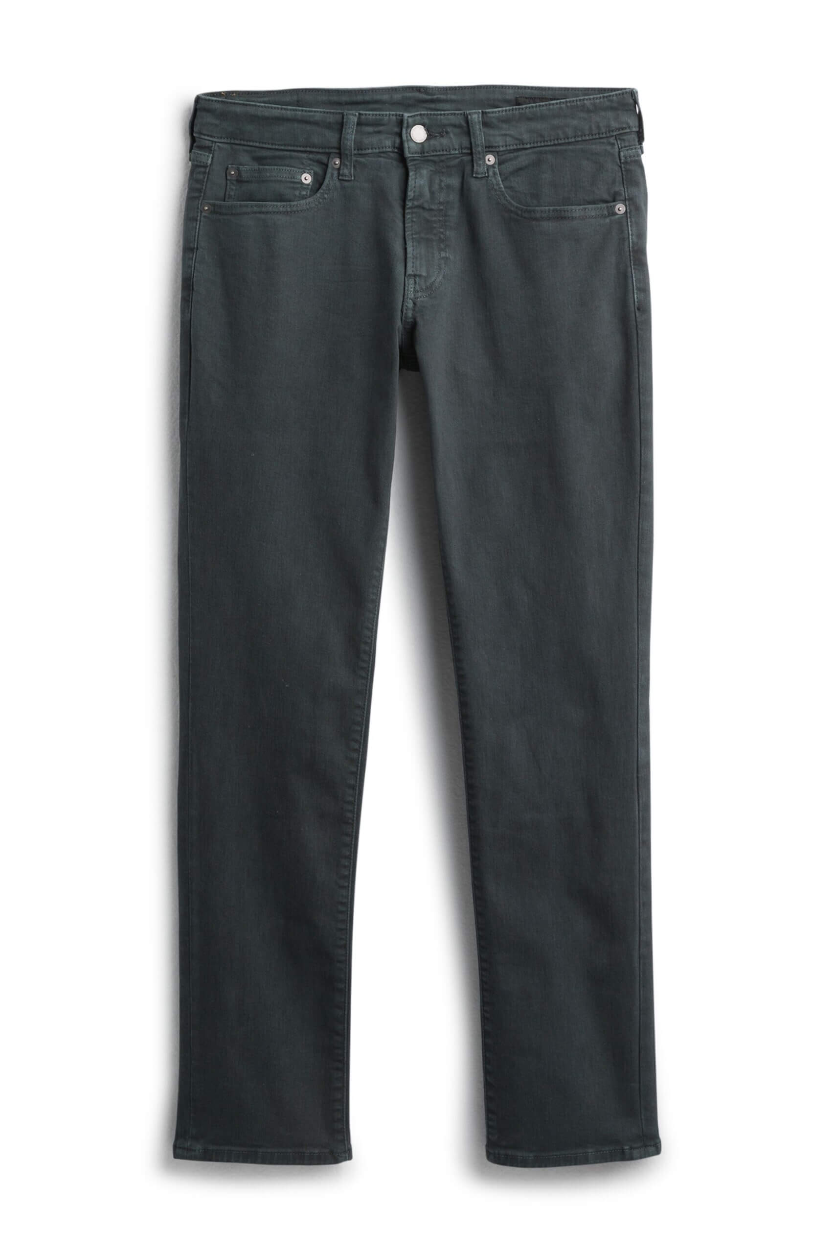 Stitch Fix men’s dark grey denim with silver hardware.