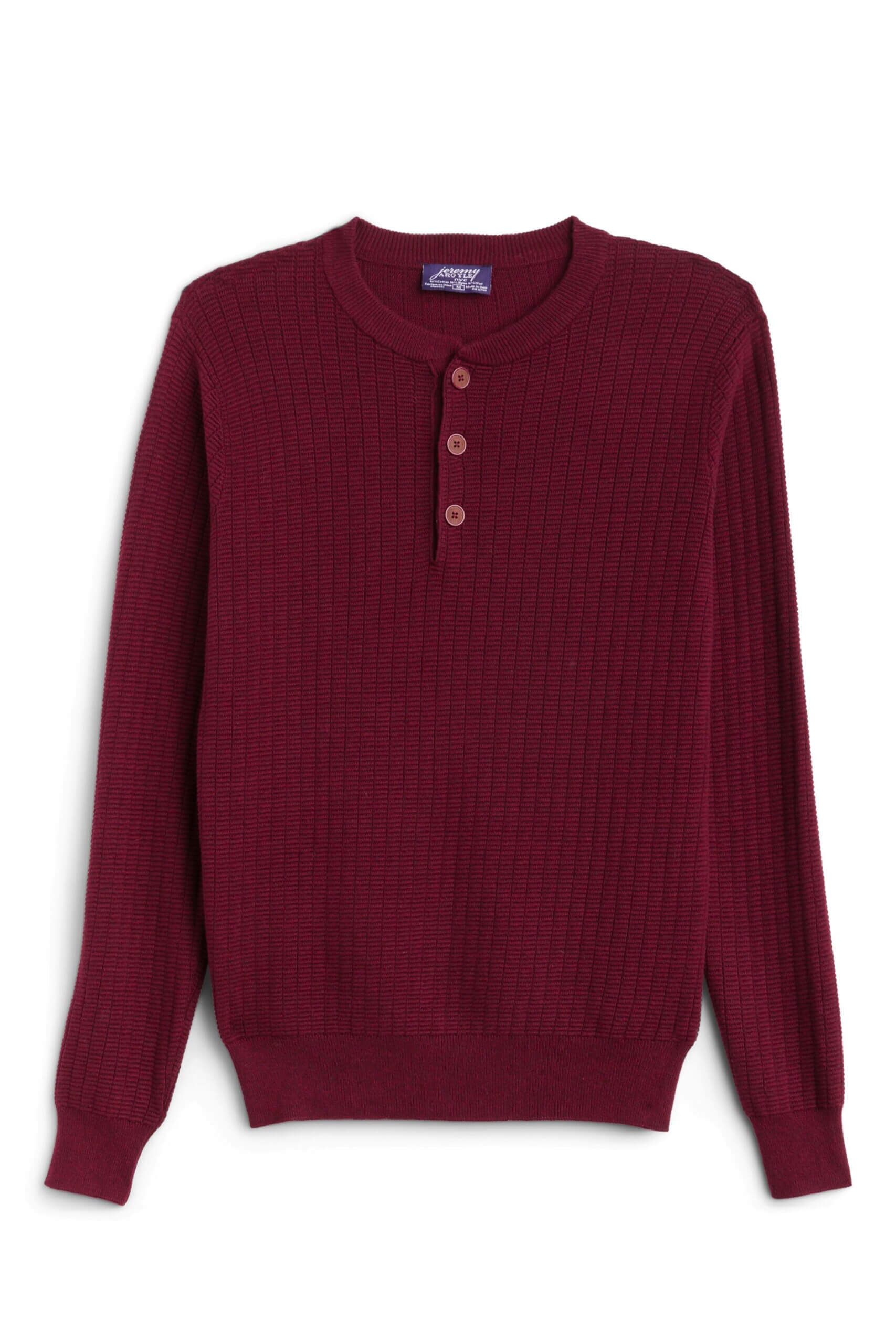 Stitch Fix Men’s burgundy henley sweater.