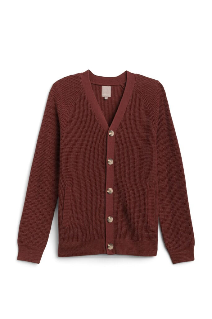 Stitch Fix Men's burgundy cardigan.