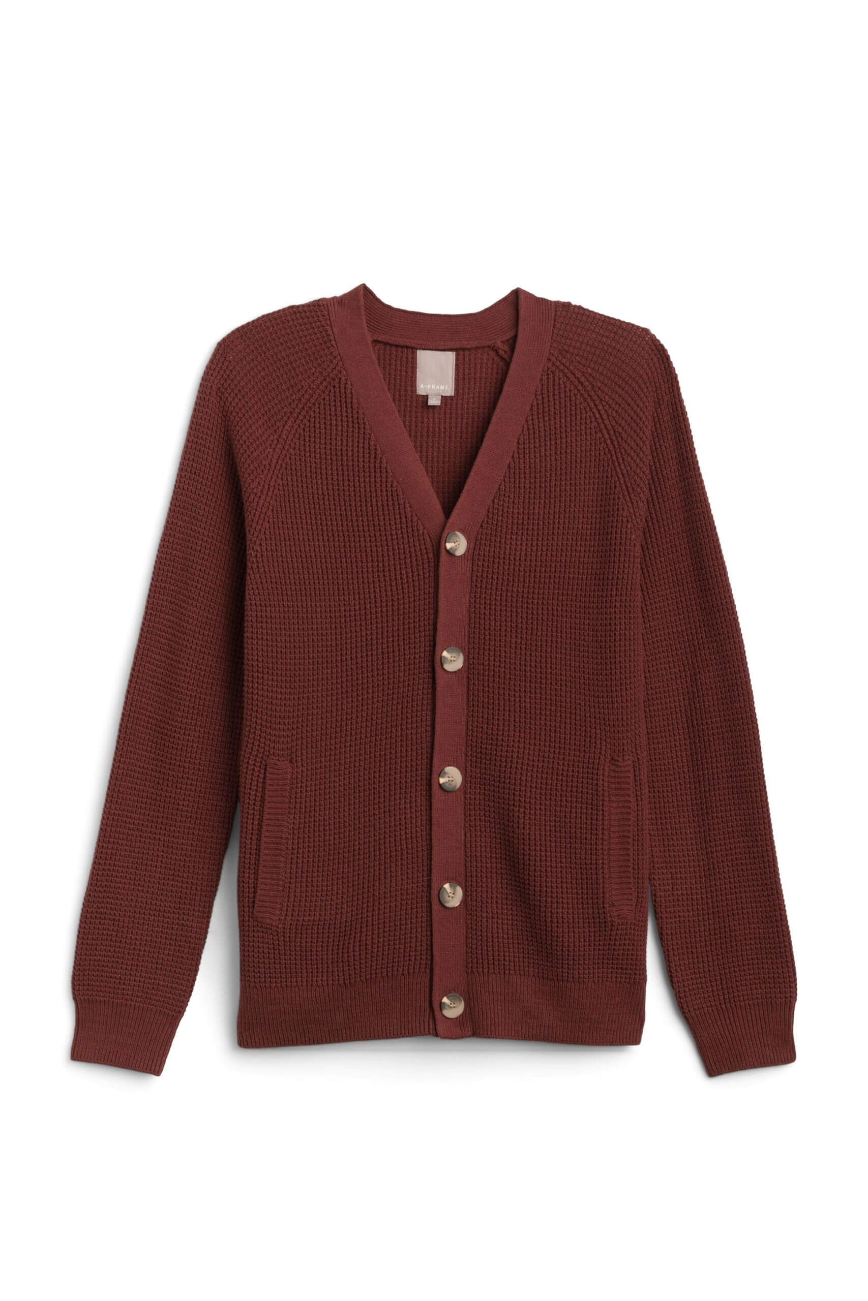 Stitch Fix Men's burgundy cardigan.