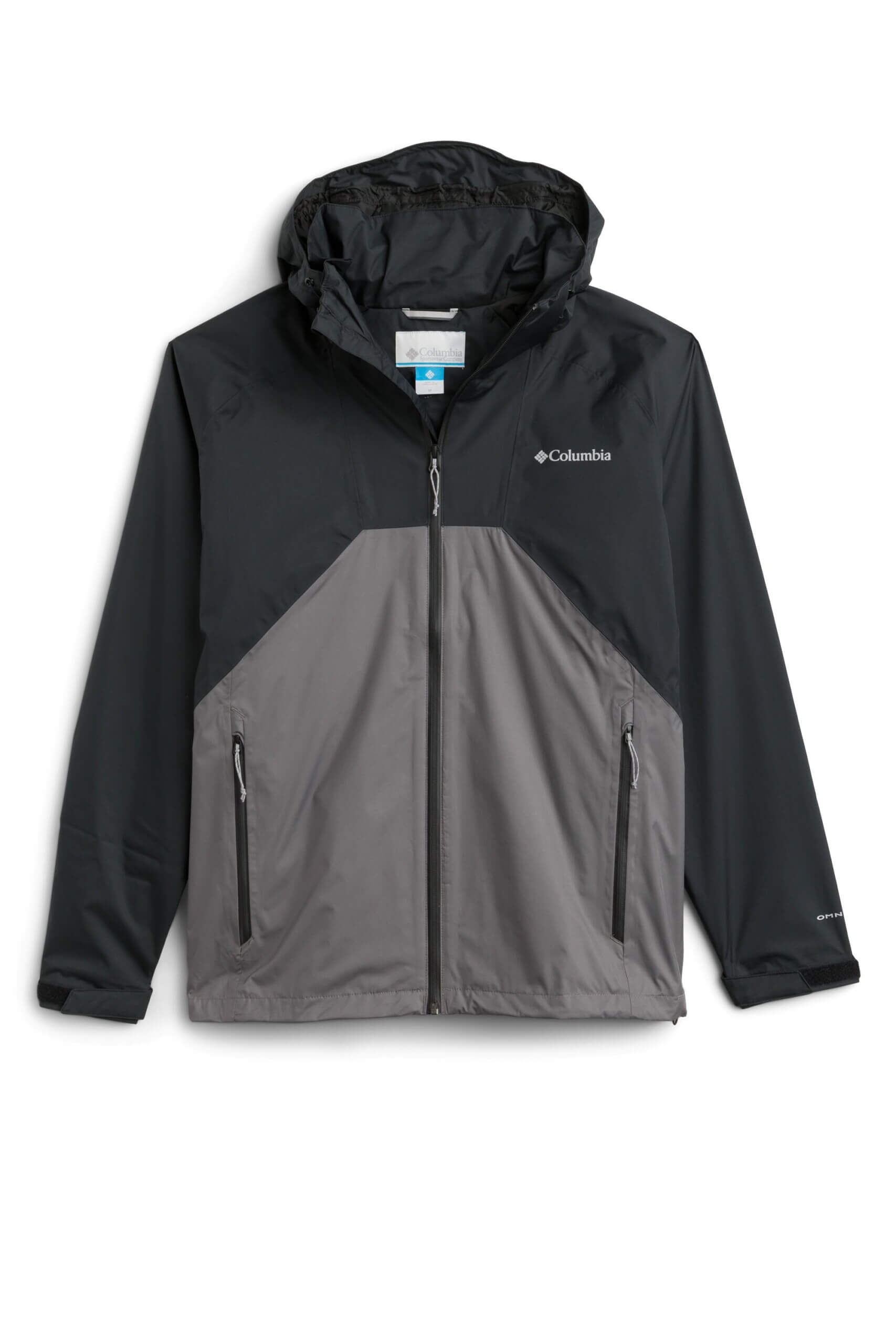 Stitch Fix men’s black and grey hooded zip-up gorpcore jacket.