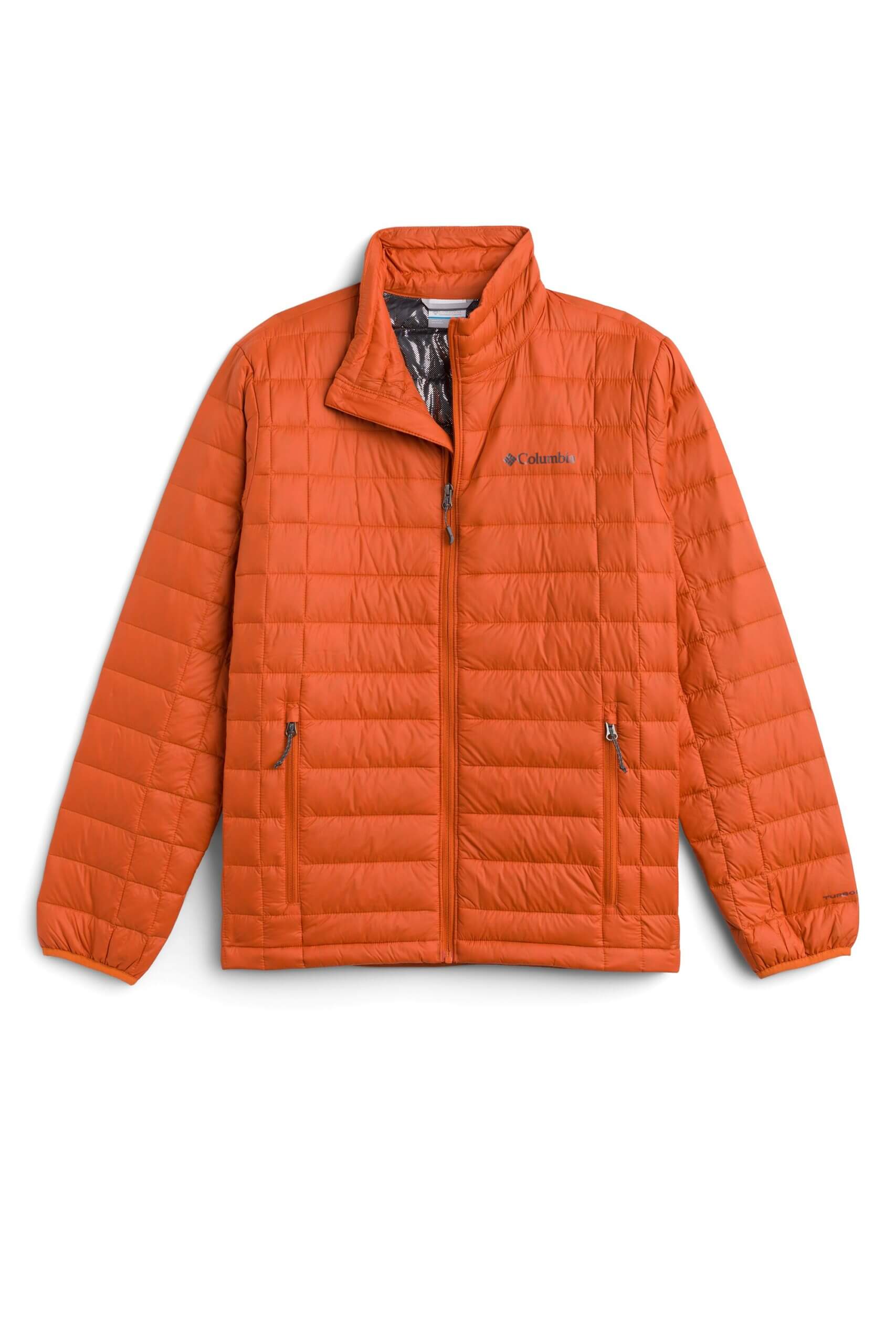 Stitch Fix men’s safety orange zip-up puffer gorpcore jacket.