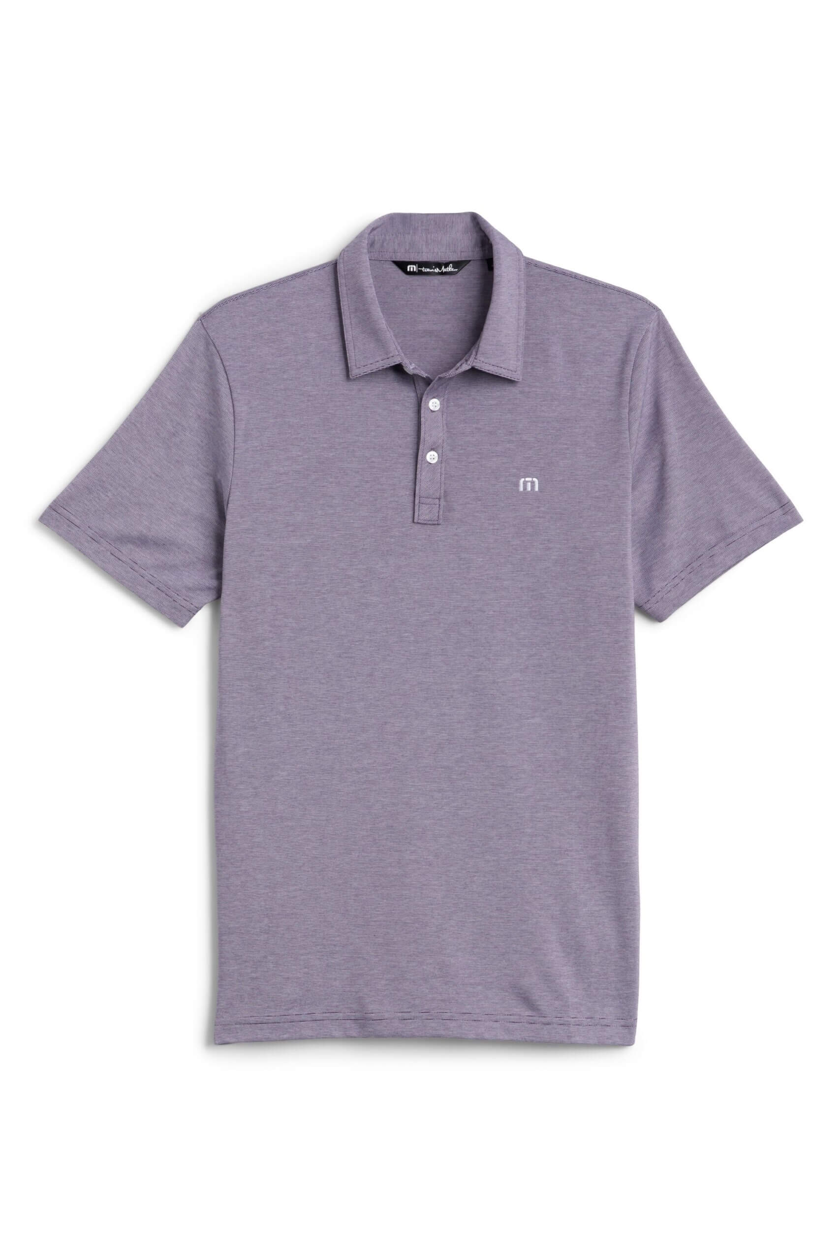 Stitch Fix men’s dark purple polo shirt with embroidered chest logo.
