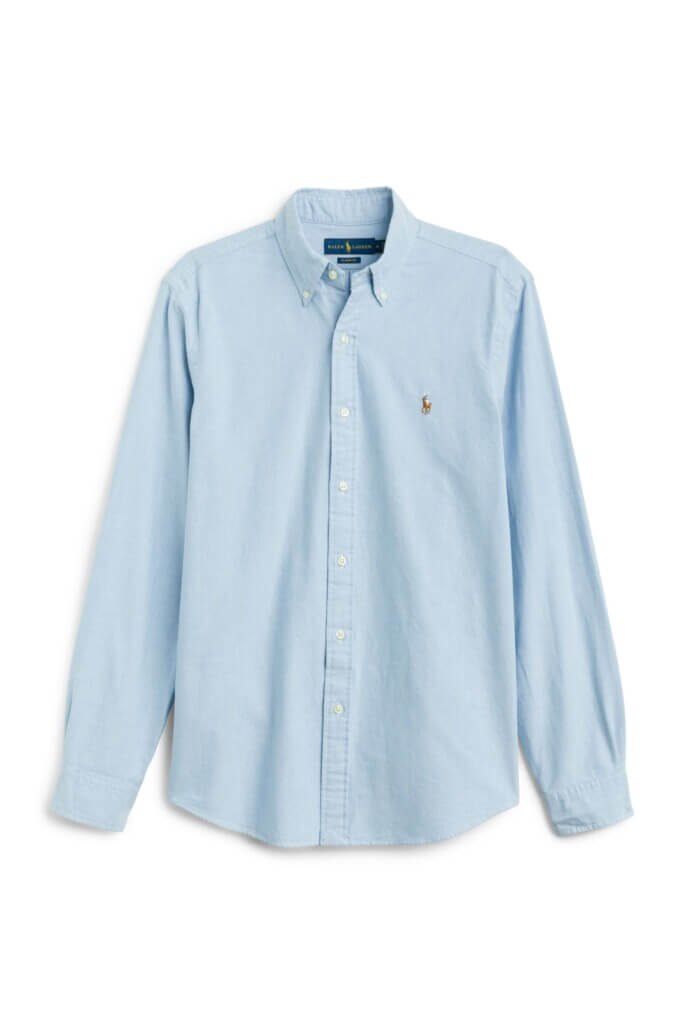 Stitch Fix men’s light blue button-down shirt.