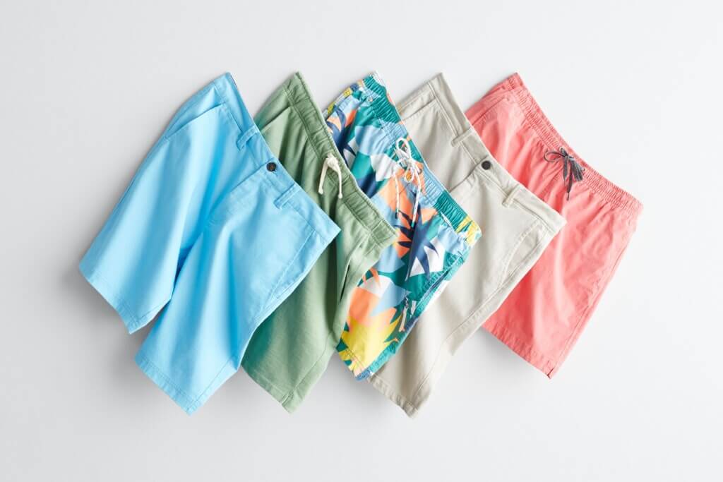 Stitch Fix men’s shorts in a variety of colors and prints.