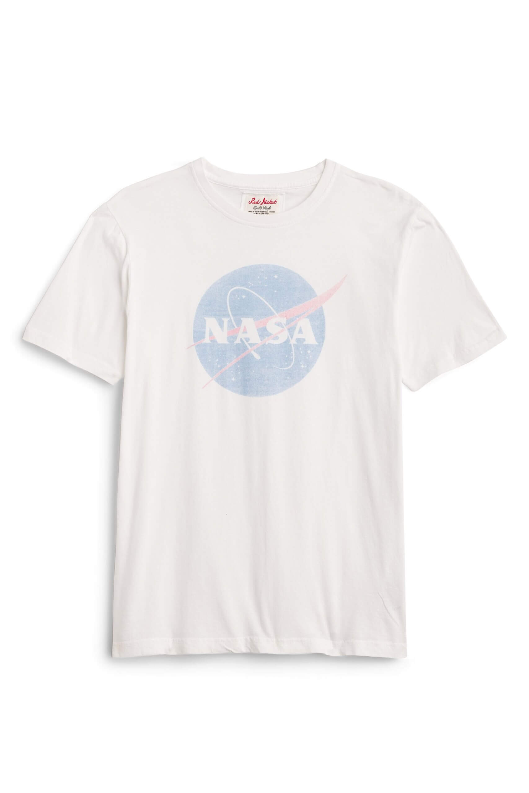 Stitch Fix men’s white t-shirt with NASA logo on front.