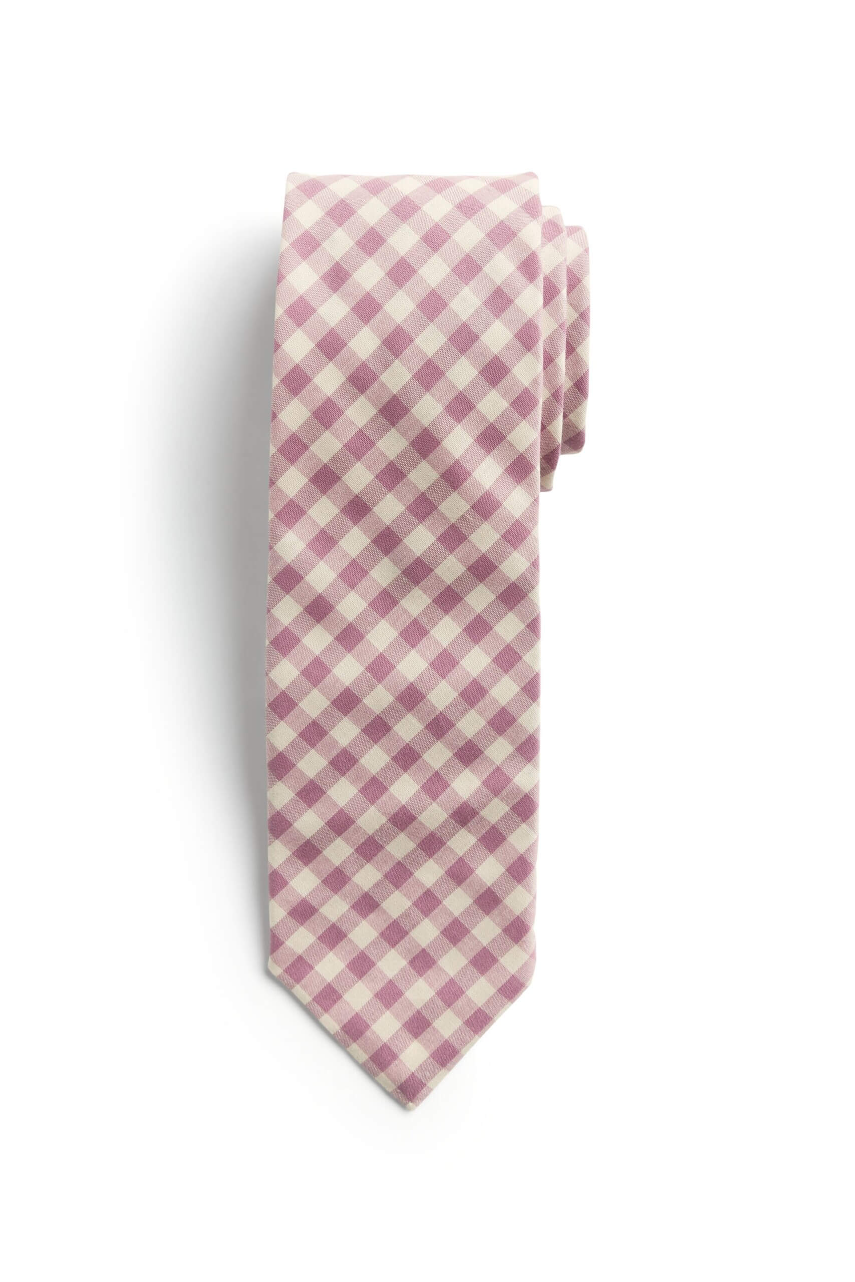 Stitch Fix men's pink and white plaid necktie.