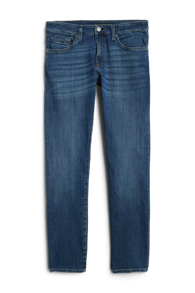 Stitch Fix men's dark blue jeans.