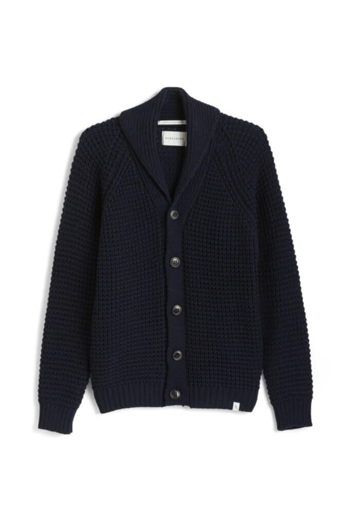 Stitch Fix Men’s navy shawl collar cardigan.