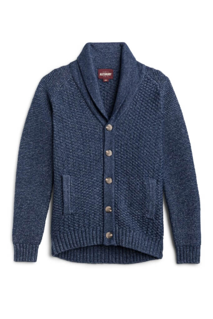 Stitch Fix Men’s navy shawl cardigan.