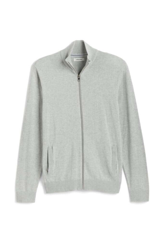 Stitch Fix Men’s grey zip-up cardigan.