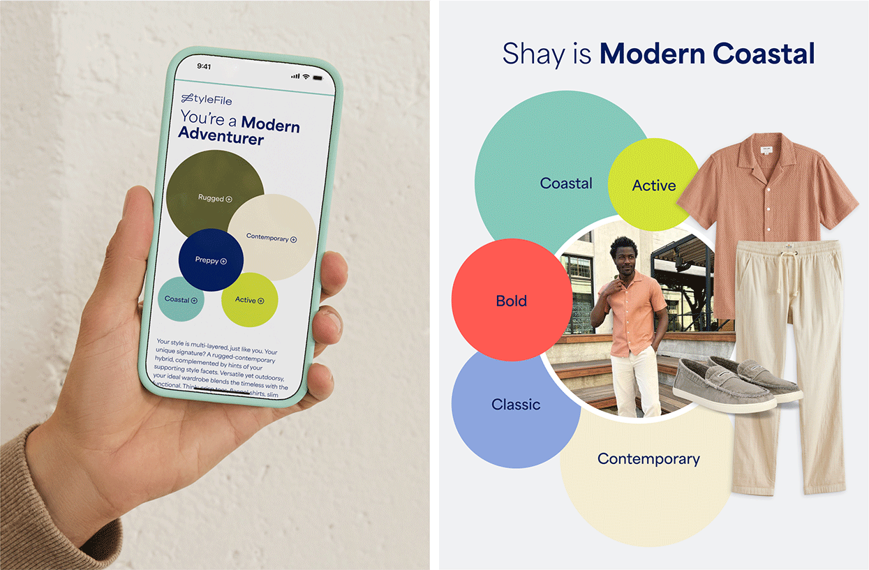 Stitch Fix Stylist app on iphone and profile