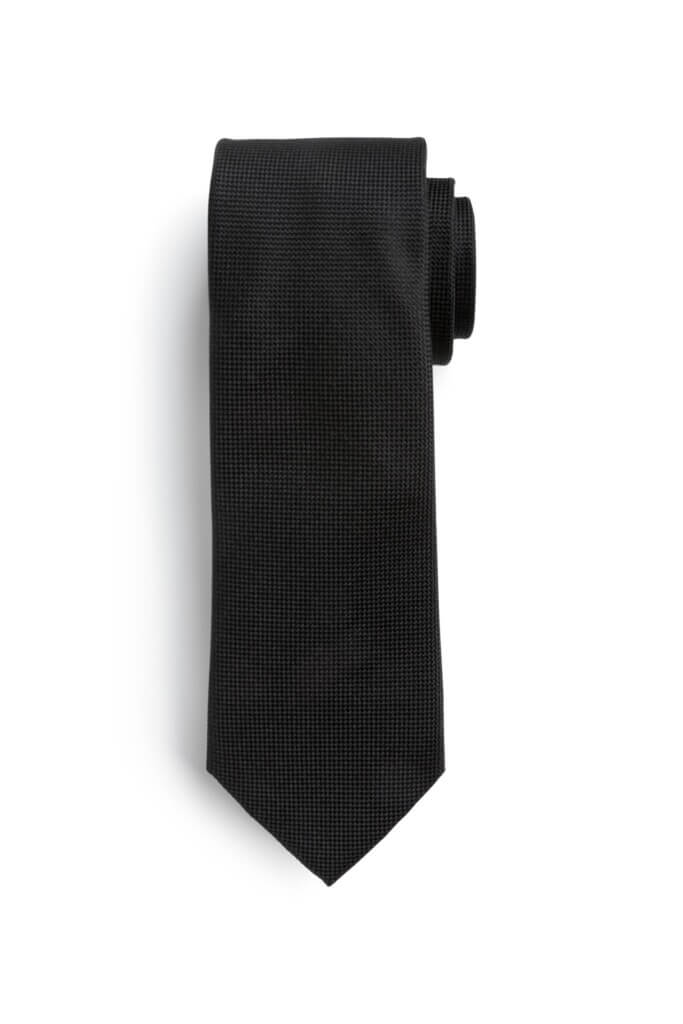 Stitch Fix men’s black micro-dot print necktie.