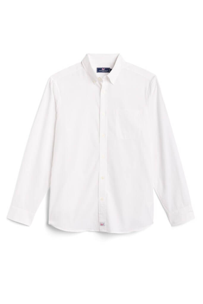 Stitch Fix men’s long-sleeved white button-down shirt.