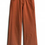 Stitch Fix women’s burnt orange wide-leg jeans.