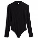 Stitch Fix women’s black long-sleeve ribbed bodysuit.