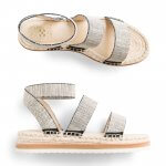 Stitch Fix women’s grey strappy woven sandals with an espadrille platform and sporty sole.