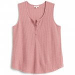 Stitch Fix women’s dusty pink sleeveless henley tank.