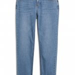 Stitch Fix women’s medium wash girlfriend jeans with cuffed hem.