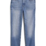 Stitch Fix women's blue boyfriend jeans with cuffed hems.