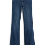Stitch Fix women's blue, flare jeans.
