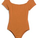 Stitch Fix women’s burnt-orange short-sleeve bodysuit.