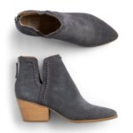 Stitch Fix women’s grey suede ankle boots.