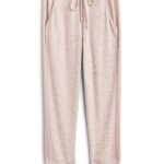 Stitch Fix women's light pink brushed knit joggers.