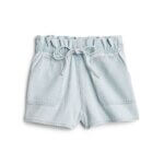 Stitch Fix women’s light blue coastal grandmother inspired paperbag shorts with waist-tie detail.